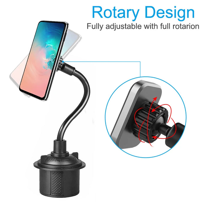 Einstellbare Schwanenhals Tasse telefon Halter Magnetische Auto Tasse Halter Telefon Halterung Lange Arm Telefon Tasse Halter Für Xiaomi Redmi Hinweis 7 GPS