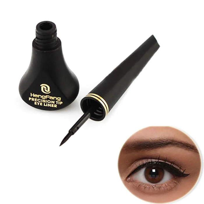 Schwarzer flüssiger Eyeliner für Damen – schnell trocknender, weicher und wischfester Make-up-Pinsel zur Verbesserung der Augenlider