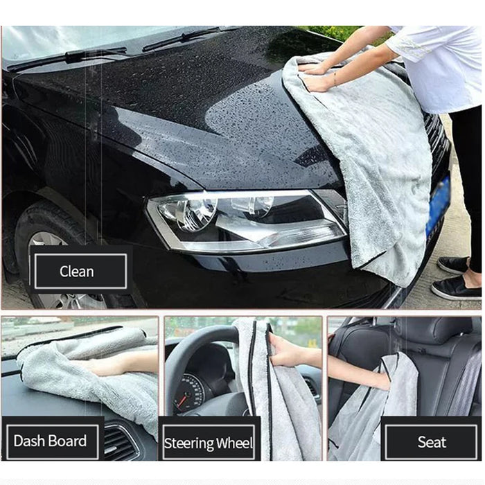 Chiffons en microfibre pour l'entretien de la voiture - Serviette de nettoyage de voiture pour un lavage détaillé et un nettoyage des vitres