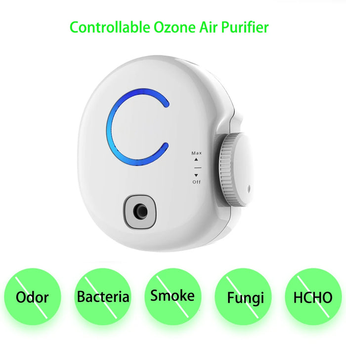 Purificateur d'air ionique enfichable désodorisant portable et générateur d'ozone pour la maison ou le bureau