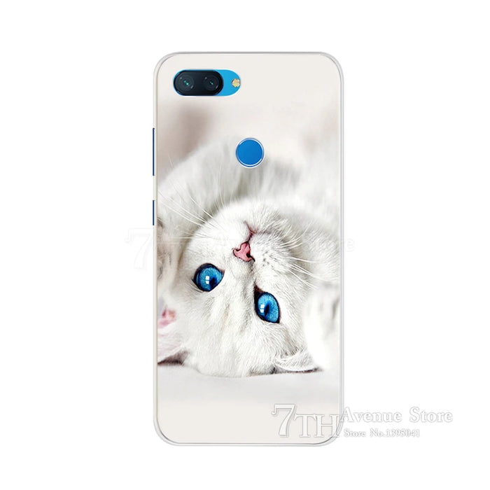 Coque de protection en silicone pour Xiaomi Mi 8 et Mi 8 Lite - Coque arrière souple avec motifs d'animaux