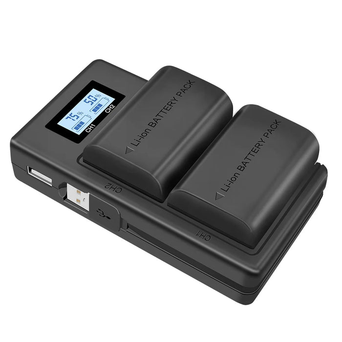 Chargeur de batterie LCD double USB pour appareil photo LP-E6 Canon 5D Mark II III 7D 60D EOS 6D 70D 80D