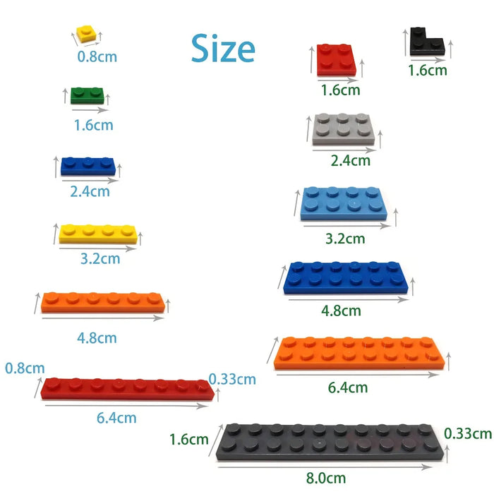 Blocs de construction pour enfants, 10 pièces, 1x16 points, figurines épaisses, taille créative et éducative, compatibles avec les jouets de marque pour enfants, 2465