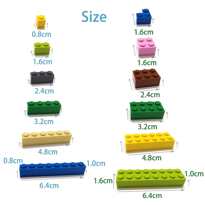 Blocs de construction pour enfants, 10 pièces, 1x16 points, figurines épaisses, taille créative et éducative, compatibles avec les jouets de marque pour enfants, 2465