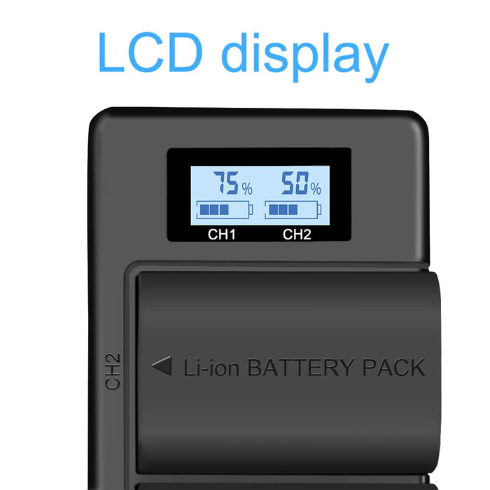 Chargeur de batterie LCD double USB pour appareil photo LP-E6 Canon 5D Mark II III 7D 60D EOS 6D 70D 80D