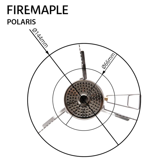 Fire Maple Polaris Druckregler-Gasherd für den Außenbereich – Ultraleichte Campingküche mit Simmerkontrolle und Windschutz