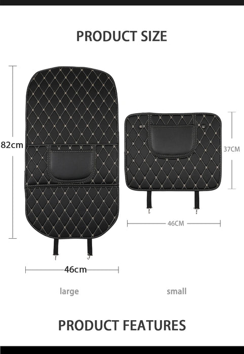 Almohadilla de protección de asiento trasero de cuero PU para coche, alfombrilla protectora antipatadas y suciedad para niños, accesorios de coche