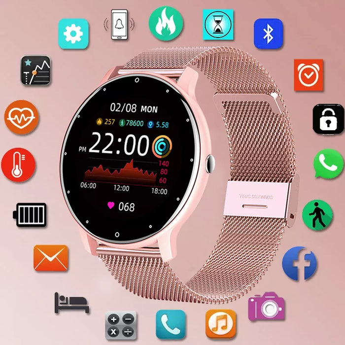 Reloj inteligente LIGE 2023 para mujer con pantalla táctil completa, reloj deportivo deportivo IP67, resistente al agua, Bluetooth para Android e iOS