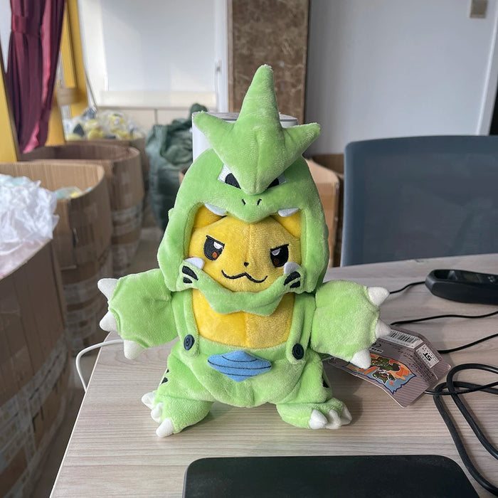 Kawaii Pokemon Cosplay Pikachu Animal relleno Charizard muñeco de peluche Tyranitar Snorlax Eevee Lapras Anime regalo para niños