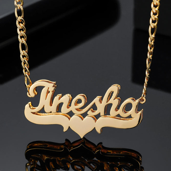 Benutzerdefinierter doppelter Namensanhänger, personalisierter Hip-Hop-Buchstabe, Edelstahl-Anhänger mit Namenskette für Frauen, Gothic-Schmuck, Geschenk