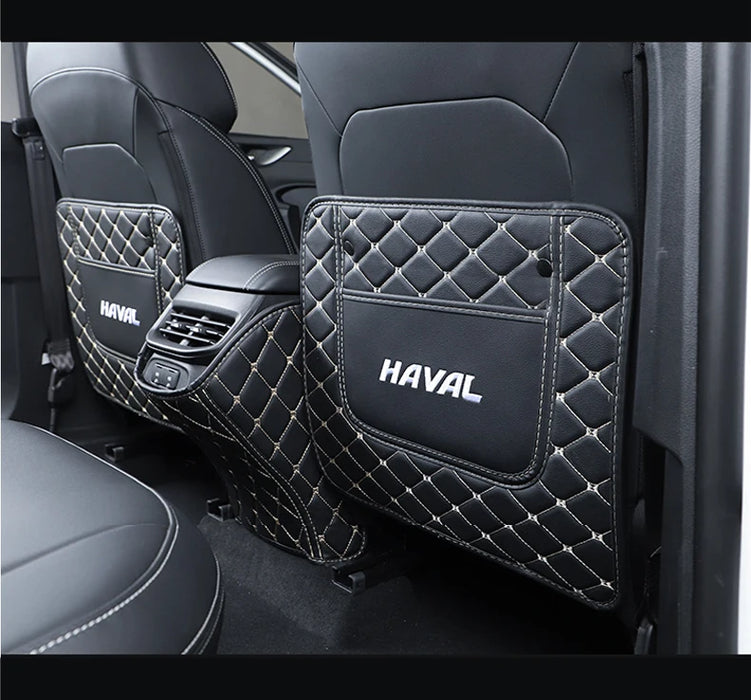 Alfombrilla antipatadas de cuero para coche, alfombrillas antipatadas, Protector trasero de asiento para Haval h6 3rd GT 2021 2022 2023, accesorios