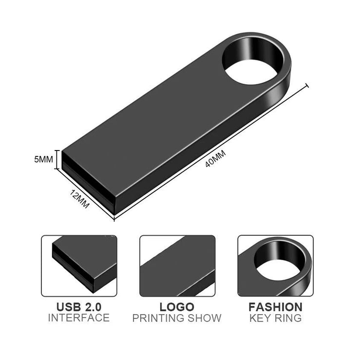 100% memoria flash USB de metal original USB2.0 8GB 16GB 32GB 64GB mini disco U de metal de alta velocidad pen drive 128GBU disco de memoria