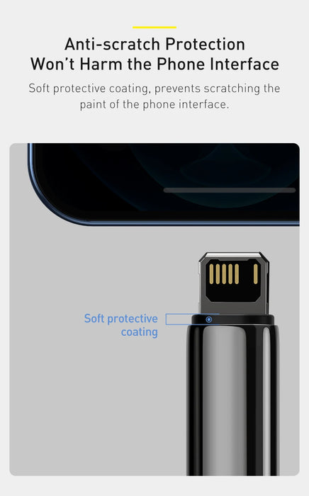 Câble de charge rapide Baseus 2,4A USB vers Lightning pour iPhone 13, 12, 11 Pro Max, XR, Xs - Câble de transfert de données 1m/2m