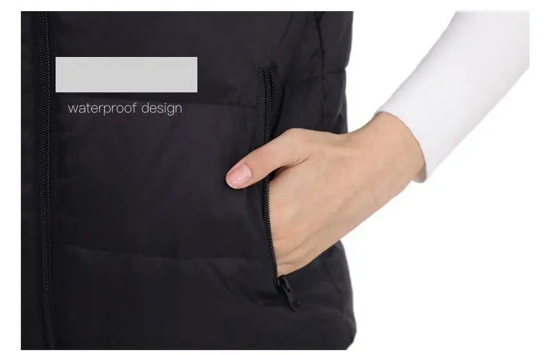 Chaleco calentado por USB con infusión de grafeno para hombres y mujeres, chaqueta eléctrica con 9 zonas de calor para actividades al aire libre y acampadas