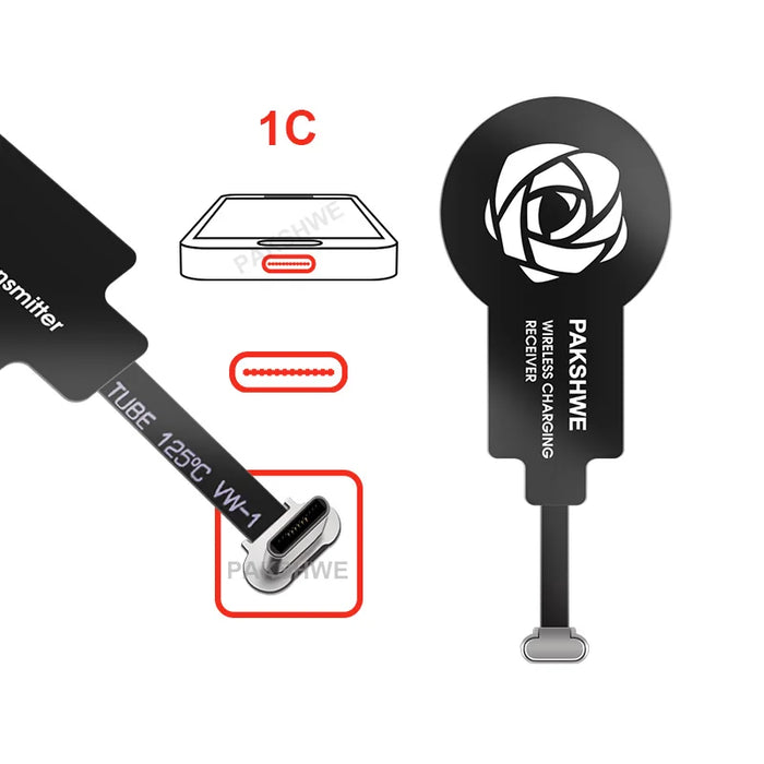 Kit de chargement sans fil universel Qi, adaptateur émetteur-récepteur, lot de 5W pour téléphones iPhone Lightning Android