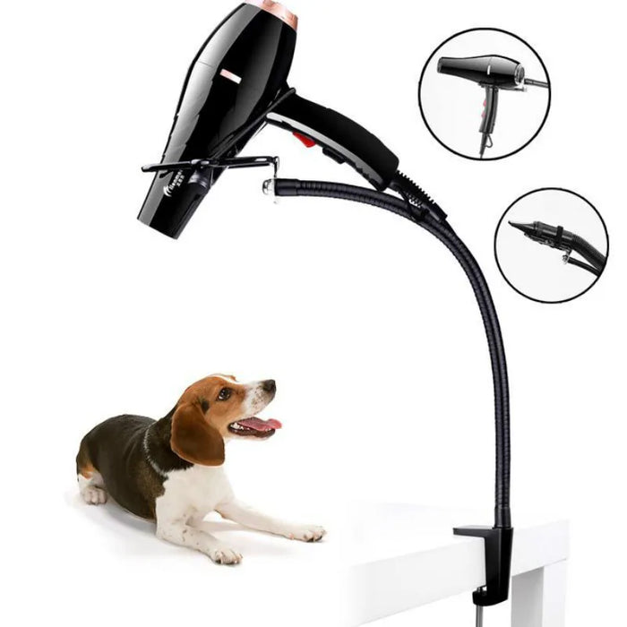 Soporte secador de pelo para mascotas con fijación fija - Estructura de soporte para el cuidado de perros y gatos