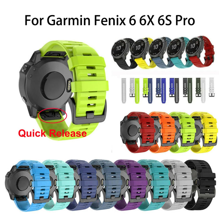 Silikon-Handschlaufe mit Schnellverschluss für Garmin Fenix ​​​​8, 7, 6, 5 Series – 20 mm, 22 mm, 26 mm Optionen