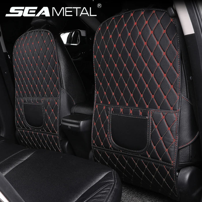 Almohadilla de protección de asiento trasero de cuero PU para coche, alfombrilla protectora antipatadas y suciedad para niños, accesorios de coche