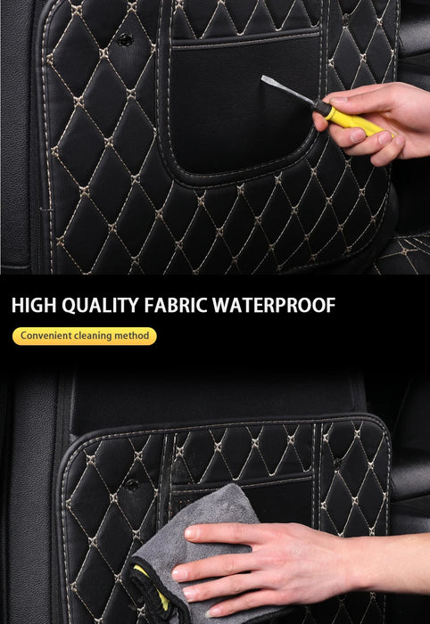 Almohadilla de protección de asiento trasero de cuero PU para coche, alfombrilla protectora antipatadas y suciedad para niños, accesorios de coche