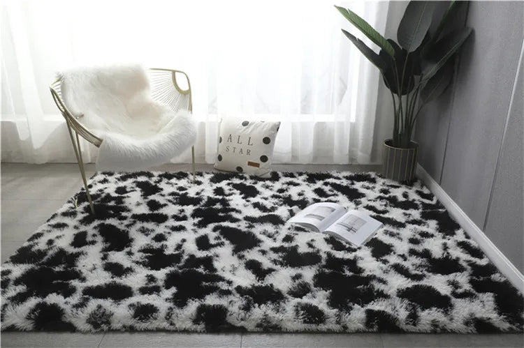 Soft and Fuzzy Children's Room Rug with Anti-Slip, Large Fuzzy Shag Mat for Modern Homes and Children's Bedrooms