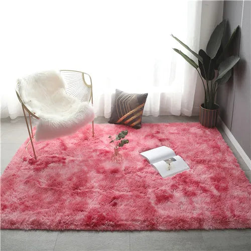 Soft and Fuzzy Children's Room Rug with Anti-Slip, Large Fuzzy Shag Mat for Modern Homes and Children's Bedrooms