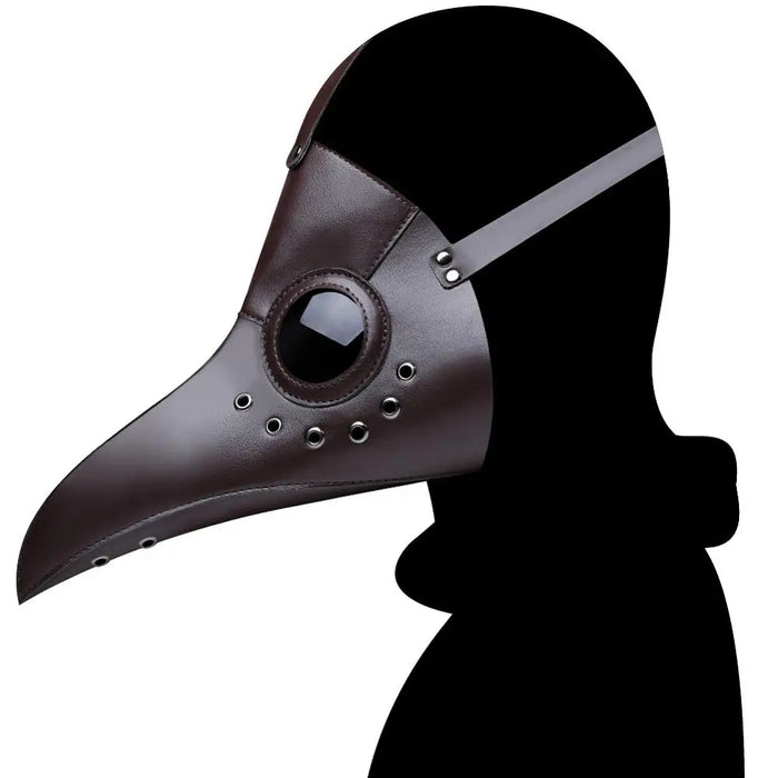 Masque de médecin de la peste des oiseaux en PU Steampunk avec long bec - Masques de cosplay rétro pour fête et carnaval, cadeaux et accessoires de Noël