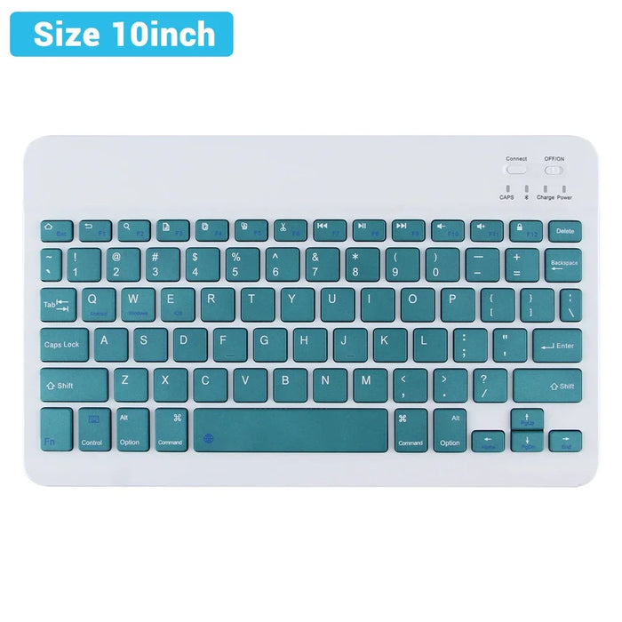 Kit de teclado y teclado inalámbrico portátil de 10 pulgadas para tabletas iPad, Samsung y Lenovo, compatible con español, ruso, árabe y coreano.