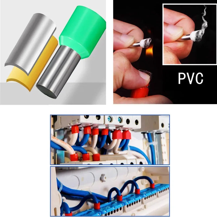 Cosses à sertir tubulaires isolées avec pince ergonomique, ensemble complet pour connexions électriques, 300 à 2120 pièces