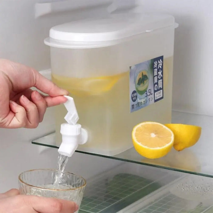 3,5 l Wasserbehälter mit Wasserhahnsystem – perfekt für Früchtetee und Limonade, kühlschrankfreundlicher Getränkespender