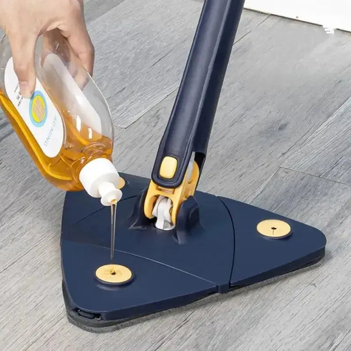 Raclette en caoutchouc auto-drainante avec éponge synthétique, vadrouille plate réutilisable pour le nettoyage de la maison