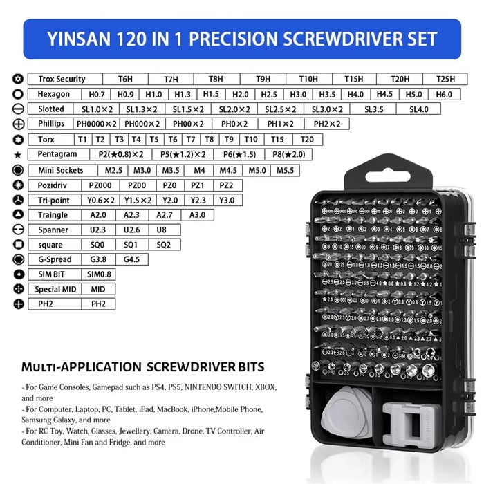 Neues 115-in-1-Präzisions-Schraubendreher-Set – multifunktionales professionelles Reparaturwerkzeug mit 98 magnetischen Teilen für verschiedene Reparaturen