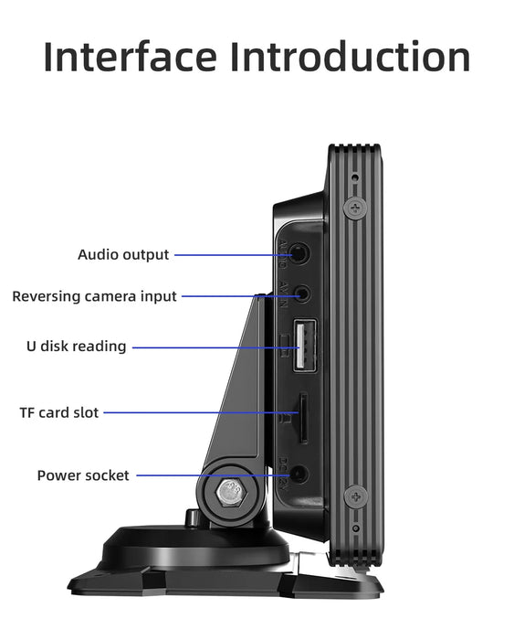 BQCC – écran Carplay Portable sans fil de 10.26 pouces, caméra de recul HD, autoradio DVR MP5, lecteur vidéo multimédia, Android Auto