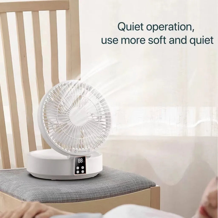 Ventilateur mural Portable avec télécommande et veilleuse, ventilateur électrique pliant USB Rechargeable et refroidisseur d'air pour la maison