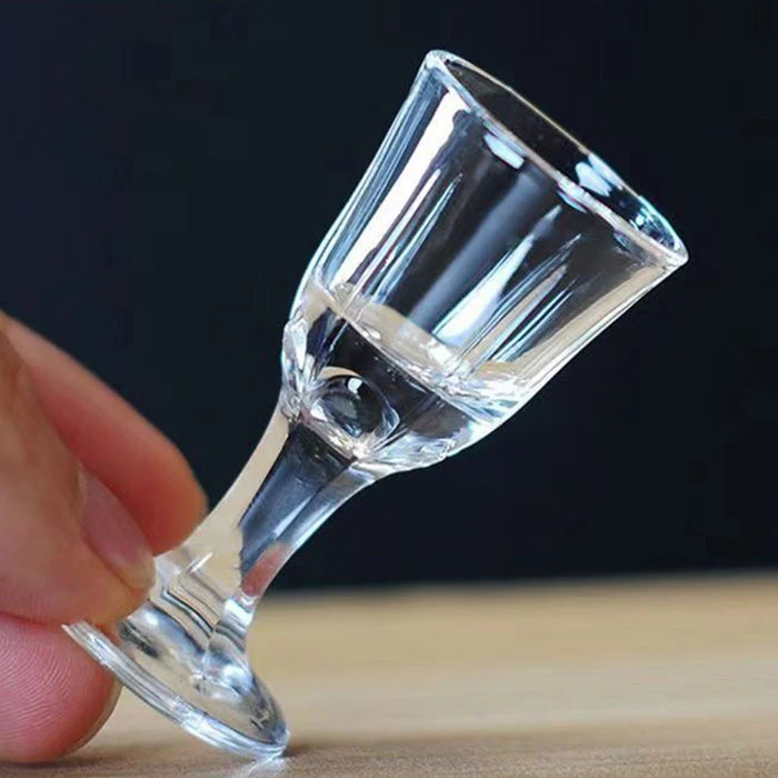 Lot de 12/6 verres à shot élégants avec distributeur de vin – Verres transparents de 10 ml pour Baijiu et spiritueux, verres jetables exclusifs au niveau de gros