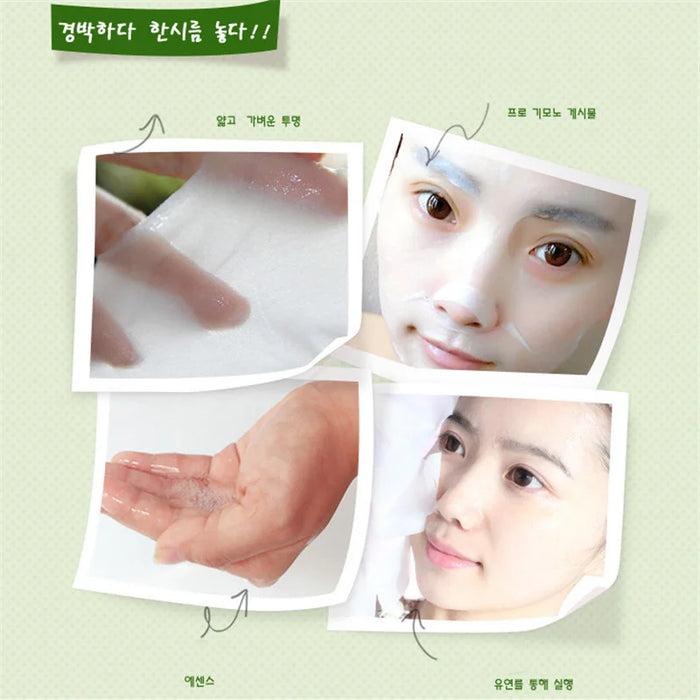 30er-Pack BIOAQUA-Gesichtsmasken – Koreanische Hautpflege mit Aloe Vera, Olivenöl, Granatapfel und grünem Tee