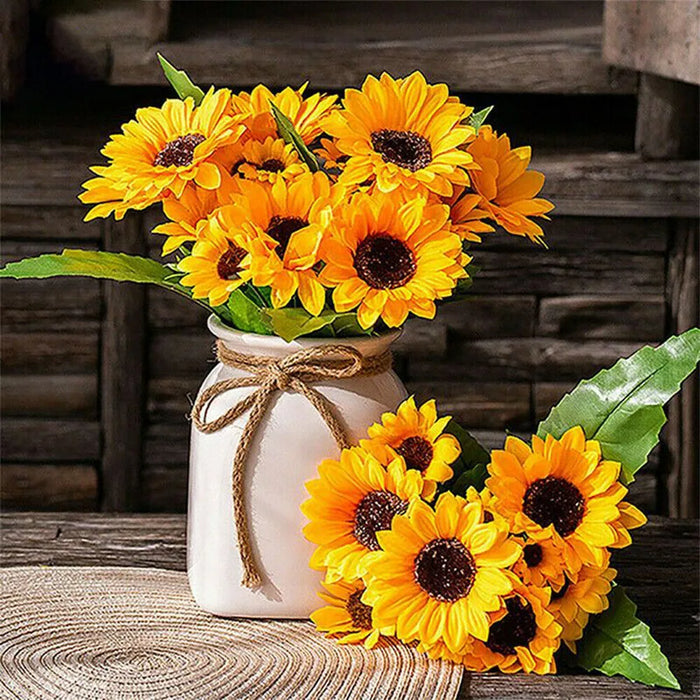 Lifelike Artificial Sunflowers for Home and Event Decoration