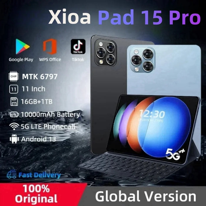 Mi Pad 15 Pro 2024 – Tablet 5G de 11 pulgadas con 16 GB de RAM y 1 TB de Almacenamiento, Android 13, Dual SIM, GPS, Bluetooth y WiFi