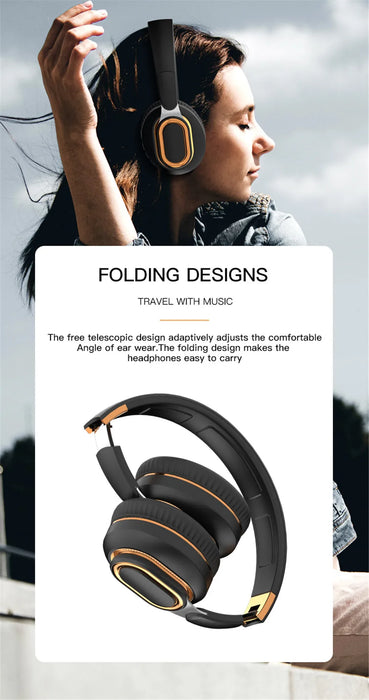 H7 Kabellose Kopfhörer Bluetooth mit tiefem Bass und Hifi-Sound – faltbares Over-Ear-Headset mit Mikrofon für Musikliebhaber und Sport