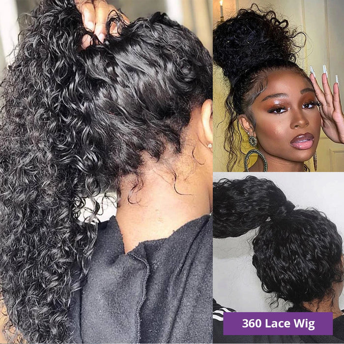 Perruque Lace Front Wig ondulée 4x4 5x5, perruque Lace Closure Wig 13x4 13x6 HD Lace Frontal 360, perruques de cheveux humains bouclés pour femmes