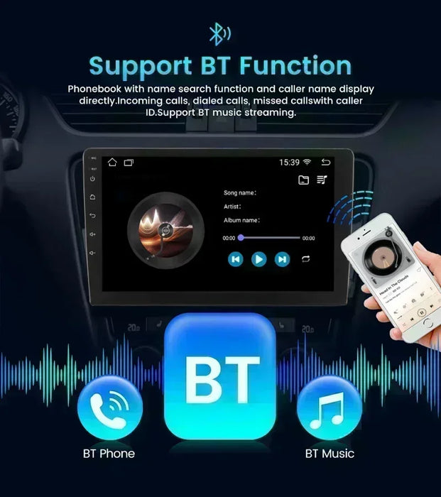 BOSSCAR sans fil GPS FM autoradio 2Din Android Carplay universel 7 "9" 10 "écran tactile multimédia lecteur vidéo MP5 MP4 autoradio