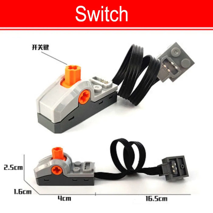 Versatile Servo Motor Part Set for Building Blocks - Compatible with LEGO