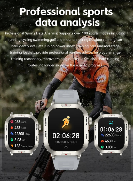 2024 Nuevo reloj inteligente de moda de 2,01 pulgadas para hombres y mujeres, reloj deportivo duradero y a prueba de golpes con llamada Bluetooth y dial definido por el usuario