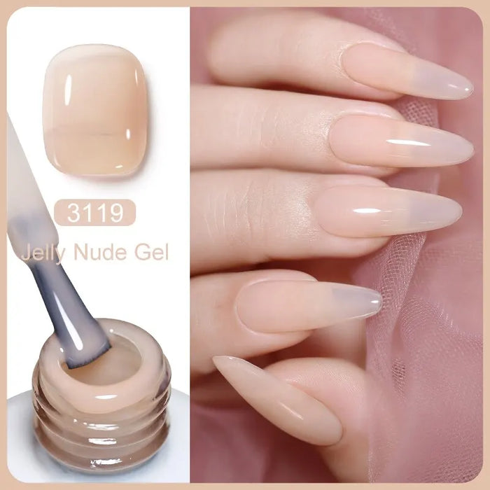 Arte Clavo 3er-Pack Gel-Nagellack in Nude Pink – Transparenter, semipermanenter Nagellack für Maniküre und Nagelkunst