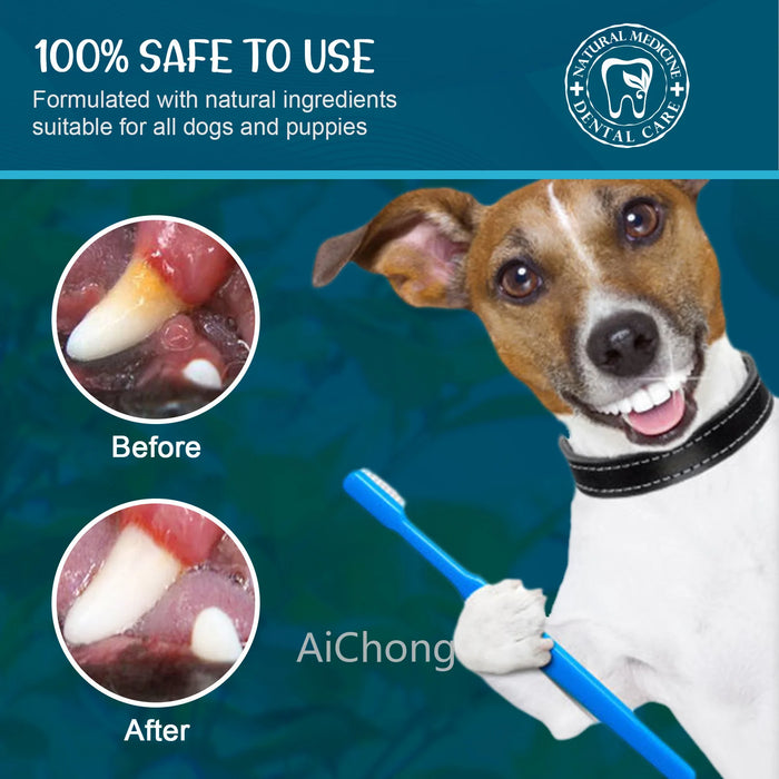 Dentifrice à la menthe pour animaux de compagnie - Favorise des gencives saines et nettoie la mauvaise haleine des chiens et des chats