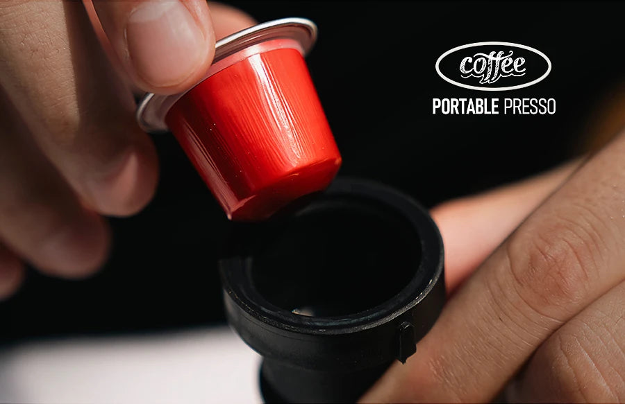 Cafelffe Cafetera portátil 3 en 1 para agua fría/caliente - Cafetera espresso manual para cápsulas y café molido para senderismo y viajes