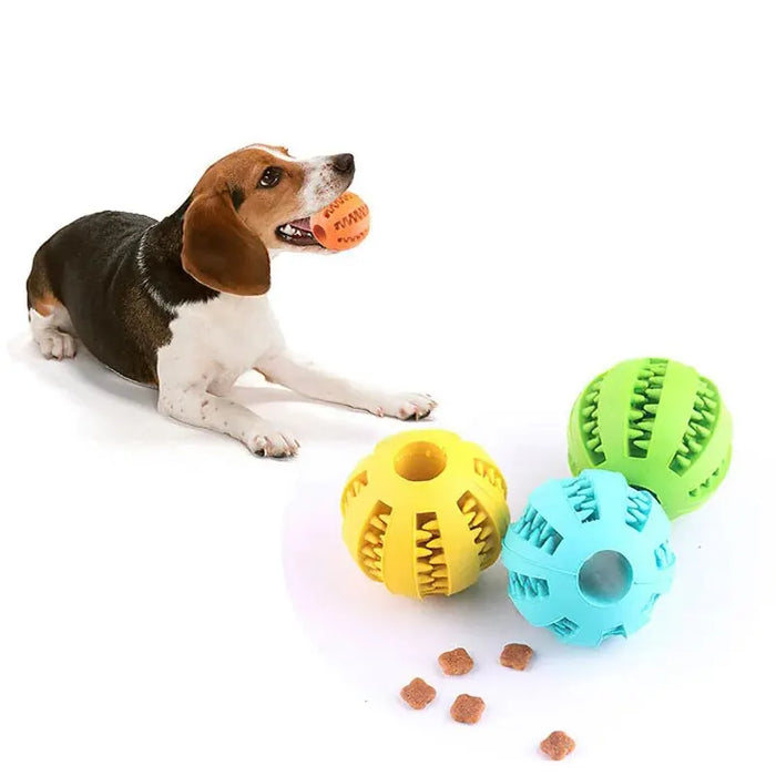 Pelota de juguete para perros, pelota antimasticable no tóxica para perros y gatos, pelota de limpieza de dientes para masticar y dispensador de golosinas para mascotas