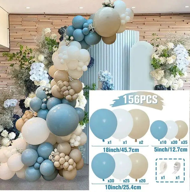 Kit de arco de guirnalda de globos para decoración de bodas y fiestas de cumpleaños para niños y adultos, bolas de látex para baby shower y revelación de género