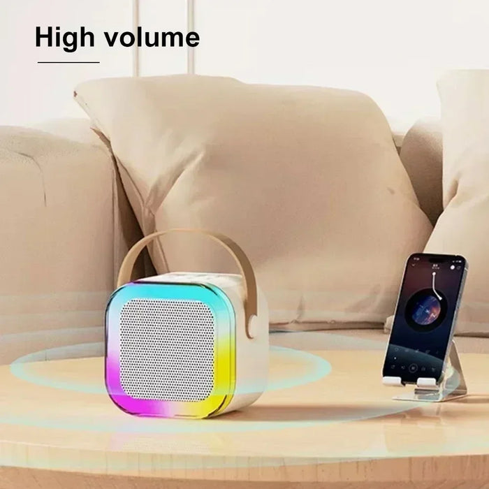 Nouveau haut-parleur Bluetooth Portable K12 pour la maison-Mini appareil sonore sans fil karaoké mignon avec Microphone pour le chant en famille