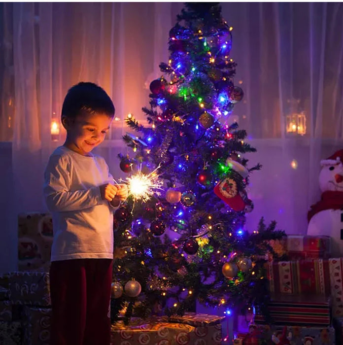 Lumières de Noël LED avec cordes 10/20/50/100 m – Décoration extérieure étanche avec adaptateur EU/US