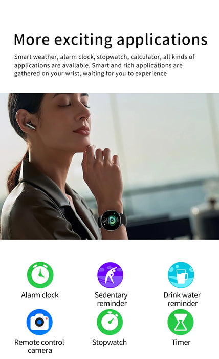 2024 Neue GPS-Tracker-Smartwatch für Frauen mit AMOLED-Bildschirm und Bluetooth-Anrufen – Gesundheitsüberwachung und stilvolles Design